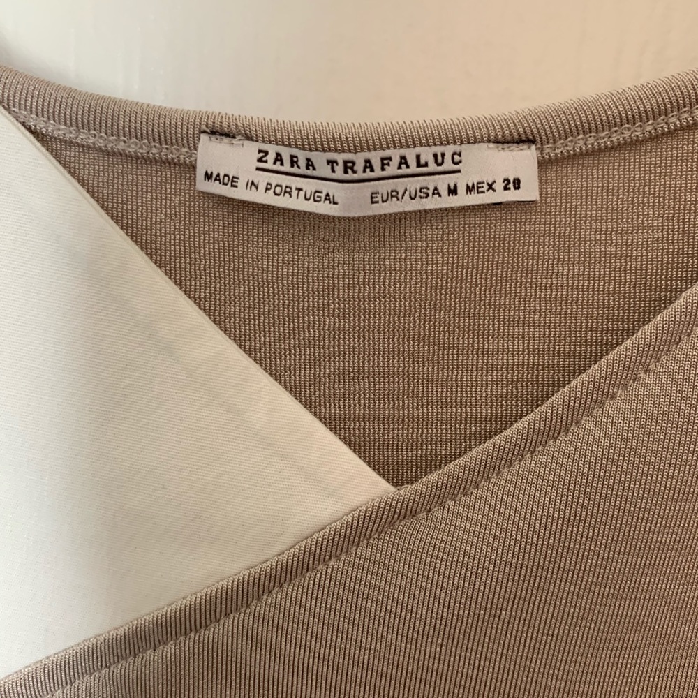 Zara Tank Top, Gold/Wht, Medium - Picture 3 of 3